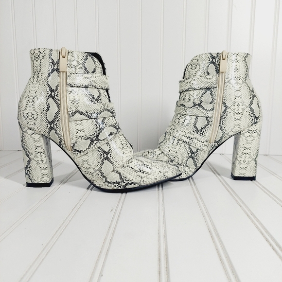 NEW Boutique Pointed Toe Leopard-print Zipper Buckle High Heel Soft Boots C378 - Picture 8 of 16